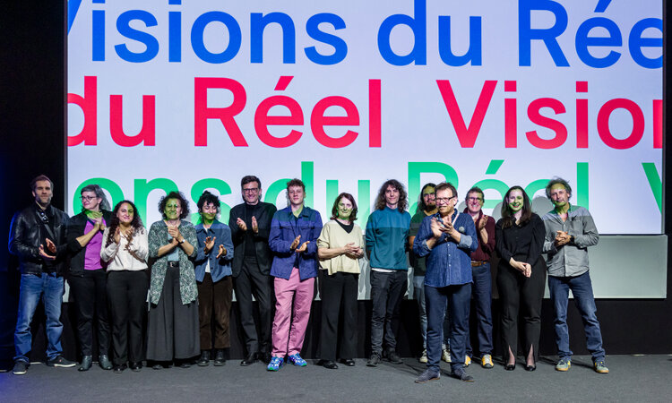The wonderful team of &laquo;The Roots of Madness&raquo; at the films World Premier  at Visions du R&eacute;el in Nyon.